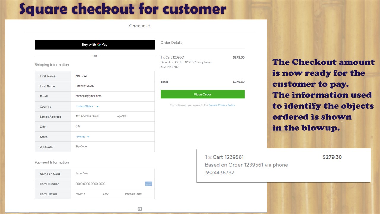 Q. Square checkout