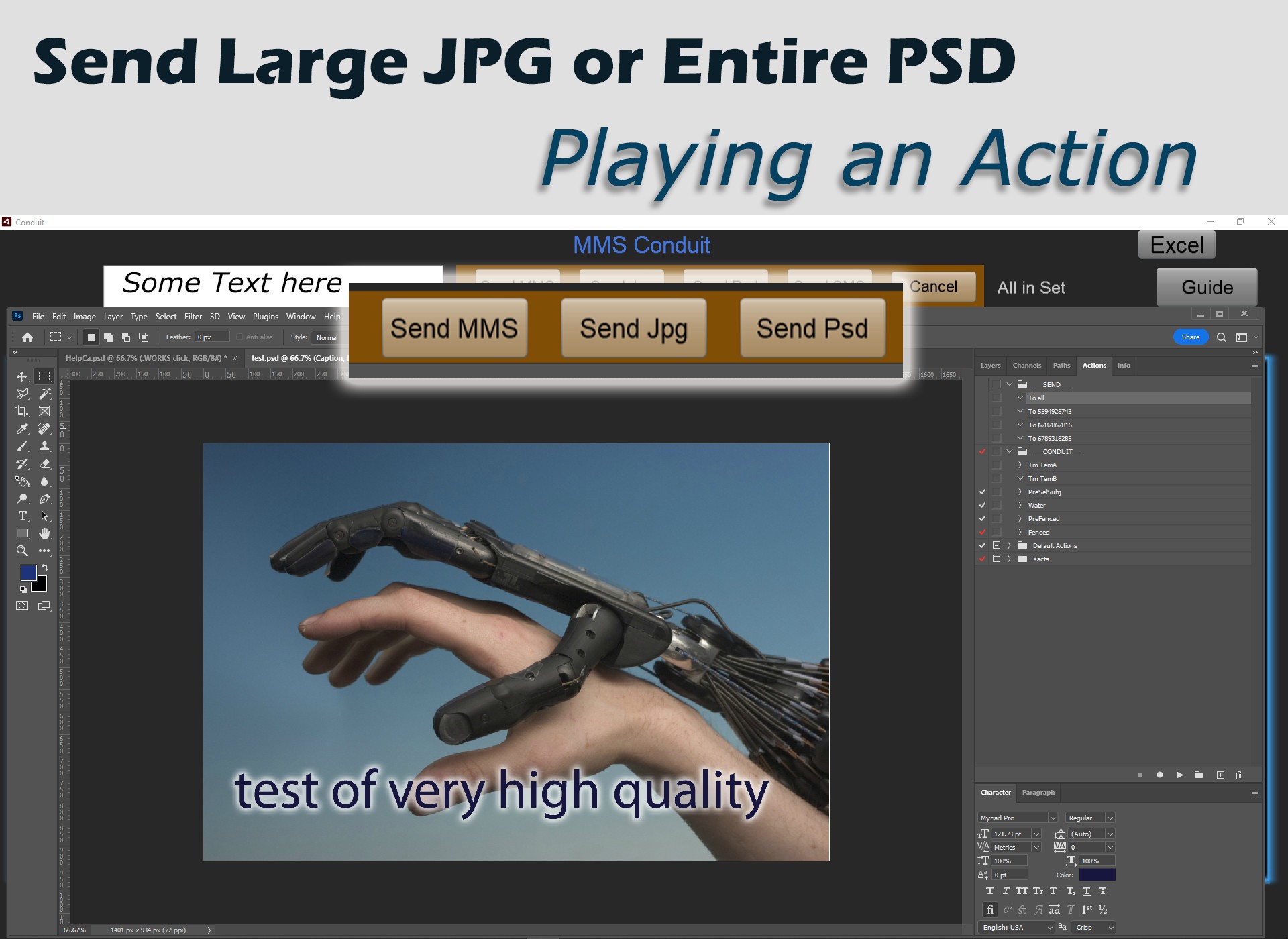 Send Large Files with Action
