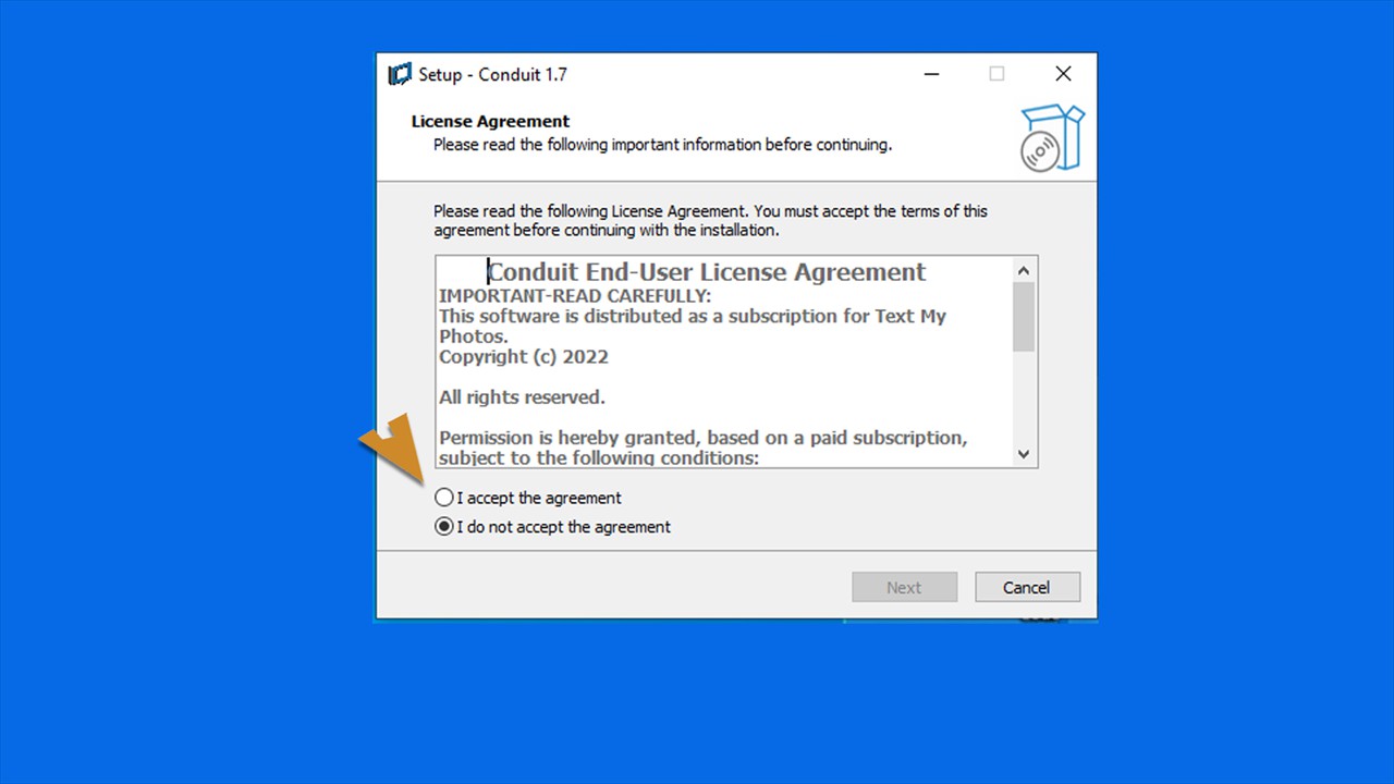 Accep tLicense and Finish Install