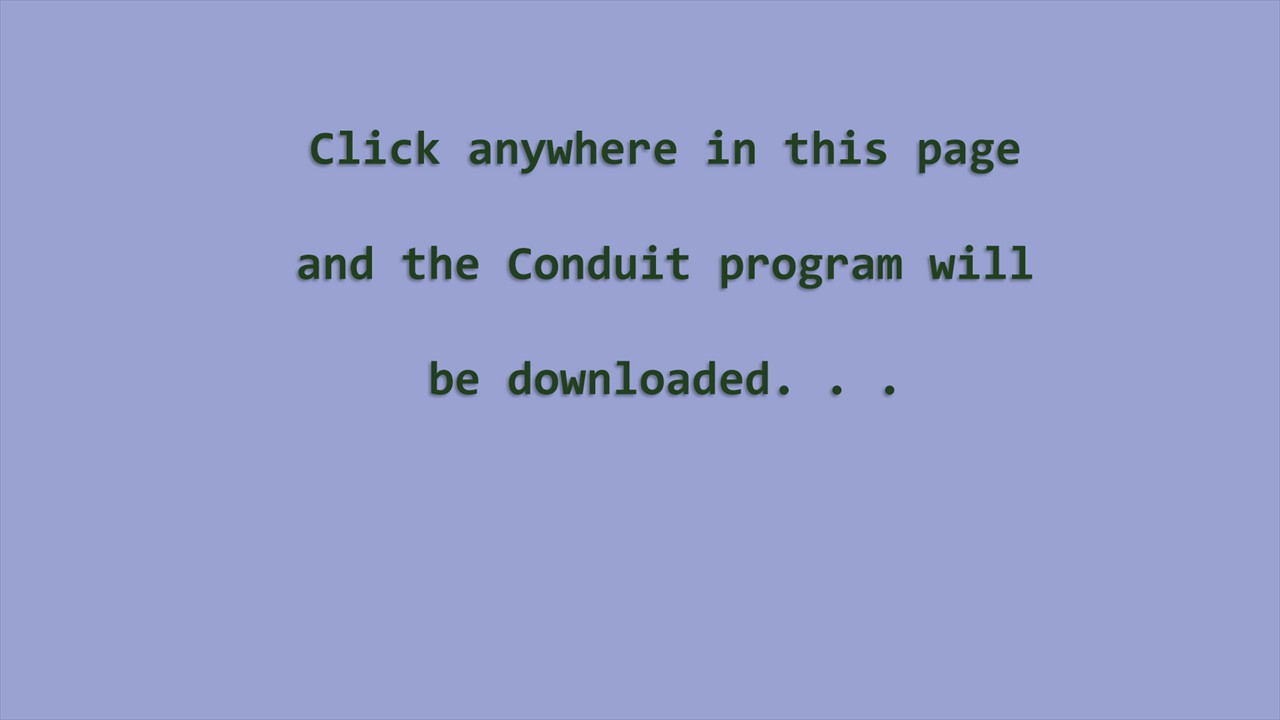 Start the Conduit Download