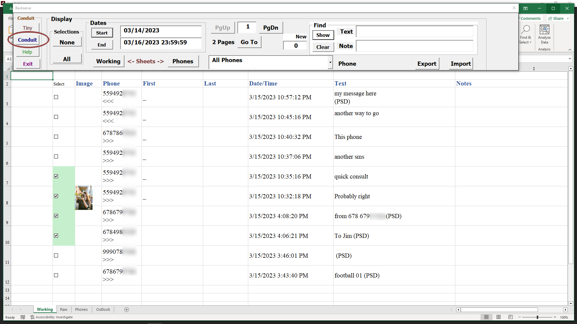 Select Messages