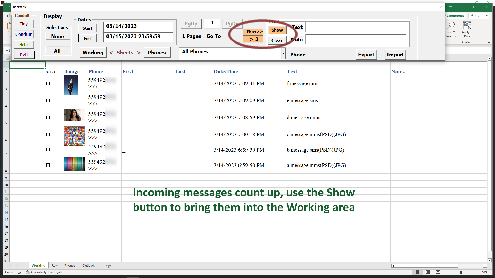 Message Count